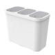 Rectangular Plastic Trash Can With 3 Compartments BROFLY Sorting Garbage Bin