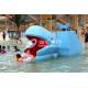 Funny Water Play Equipment / Cartoon Whales Shaped Kids Water Pool Slide for Aqua Park
