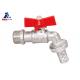 Nickle Plated Faucet ISO14001 Brass Bibcock Valve 1.6Mpa Brass Butterfly Valve