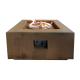 Square Patio Fireplace Outdoor Heater Corten Steel Gas Fire Pit Table