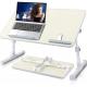 Adjustable Height Mini Student Study Table White Manual Foldable Desk for Modern Homes