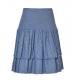 Blue Dot Women's Fashion Skirts With Smock Waist And Two Flounce Hem