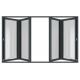 Villa Exterior 6063-T5 1.4mm Aluminum Bifold Windows