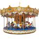 Outdoor Luxury Swing Theme Park Carousel Horse Ride With LED Lights And Music