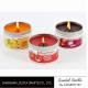 Small Exquisite Wax Scented Tin Candles Round Sticker For Travel And Festival