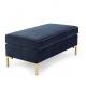 HOT sale stainless steel leg upholstery fabric classic bench for living room furniture