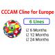 Satellite Receptor 6 Lines CCCam Cline Oscam Europe Poland UK Portugal Spain Germany