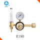 R190 Brass Pressure Regulator With Argon Flowmeter Inlet Connection G5/8 - RH