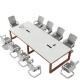 Customizable White Conference Table Simple Long Table for Multi Negotiation in Office