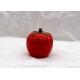 Dolomite Ceramic Food Canisters , Ceramic Sugar Jar Red Tomato Shape With Lid