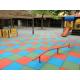 Outdoor 15mm Thick Colored Rubber Tiles For Children Playground Safety Flooring