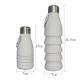 Silicone Foldable Biodegradable Reusable Water Bottles 550ml Grey Customized