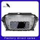 ABS Material Car Grille For Audi A3 8V RS3 High Quality Front Bumper Automotive Black Frame Grille