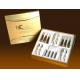 Gold Color Logo Embossing CMYK Printing Cardboard Cosmetic Box Packing with the Plastic Tray