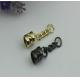 Latest bell design light gold tassel cord end metal head caps for handbag