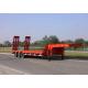 Six Double Chamber Low Bed Semi Trailer Steel Sheet 4mm Thickness