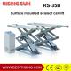 High rise 4 c ylinder on ground mounted car lift with double scissor
