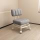 Swivel Wheel Simple Sofa Stool With Soft Backrest Compact And Space Saving