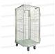 Wire Mesh Metal Trolley Storage With Wheels Logistics Cart
