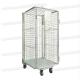 Wire Mesh Metal Trolley Storage With Wheels Logistics Cart