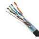 Black CAT6 Network Cable 0.56mm-0.58mm Conductor For Telecommunication