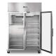 Dual Upright Chiller Freezer Restaurant Kitchen Fridges And Deep Freezers With Glass Doors