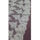 140cm Sequin Beaded Ivory Lace Fabric , White Embroidered Bridal Wedding Lace