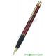 rubber grip twist metal pen, golden parts metal ball pen