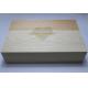 Pine Wooden Crate Large Wedding Gift Box Natural Color With Engraved Logo