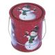 Popular Christmas Tin Box Holiday Gift Tins with Handle Christmas Candy Tins 0.23mm Thickness