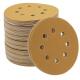 220 Grit 5 In Sanding Discs 8 Hole Yellow Aluminum Oxide Sanding Discs