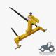 BSH -3 Point Bale Spear Cat.1 With Hitch Move; Heavy Duty Spears For Farm Hay Moving