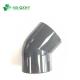 63mm UPVC PVC Pipe Fitting 45 Degree Elbows for Drainage Network Management