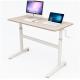 Manual Height Adjustable Recording Studio Table Workstation Luxury Style White Wooden