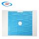 Adhesive Aperture Fenestrated Disposable Surgical Drape Blue SMS PP PE material