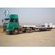 3 Axle Flatbed Semi Trailer With 28T Single Speed Leg  And Guangdong Fuwa Brand Axles Demission Is 12400X2450X1280mm