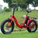 Popular 20 Inch Folding Electric Bike Red Color Motor Power 48V 500W CE Approved