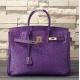 women high quality 35cm purple Ostrich print cow skin handbag fashion designer