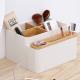 bamboo and plastic tissue box and remote controller storage
