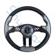 Golf Cart Aviator 5 Carbon Fiber Grip/Black Spokes Steering Wheel