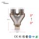                  Y-Shaped Three-Way Exhaust Pipe Euro 1 Catalytic Converter First-Class Grade Metallic Exhaust Catalyst Auto Catalytic Converter             