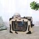 Portable Songmics Pet Carrier Beige Color Stable Structure With Mat PDC50W