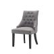 Modern Grey Fabric Accent Chair Leather Tufted High Back Hotel Upholstered Sillas De Dise