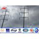 45FT NEA Standard Steel Power Utility Pole 69kv Transmission Line Metal Power Poles