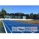 Professional Rubber Flooring Track Surface , Blue Running Track Material Resilient Character