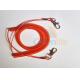 Promotional Spiral Retractable Fishing Lanyard , Red Coiled Security Tethers