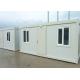 Steel Door Living Container House , Mobile Office Containers With Doorhead Lamp