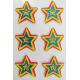 Layered Star Shaped Stickers Foam Glittering For Home Decoration Silk Printing