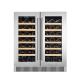 Electronic Temperature Wine Display Cooler with Glass Door and Wood Shelving Material