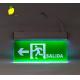 Green color LED recharging Emergency led exit sign light for safety